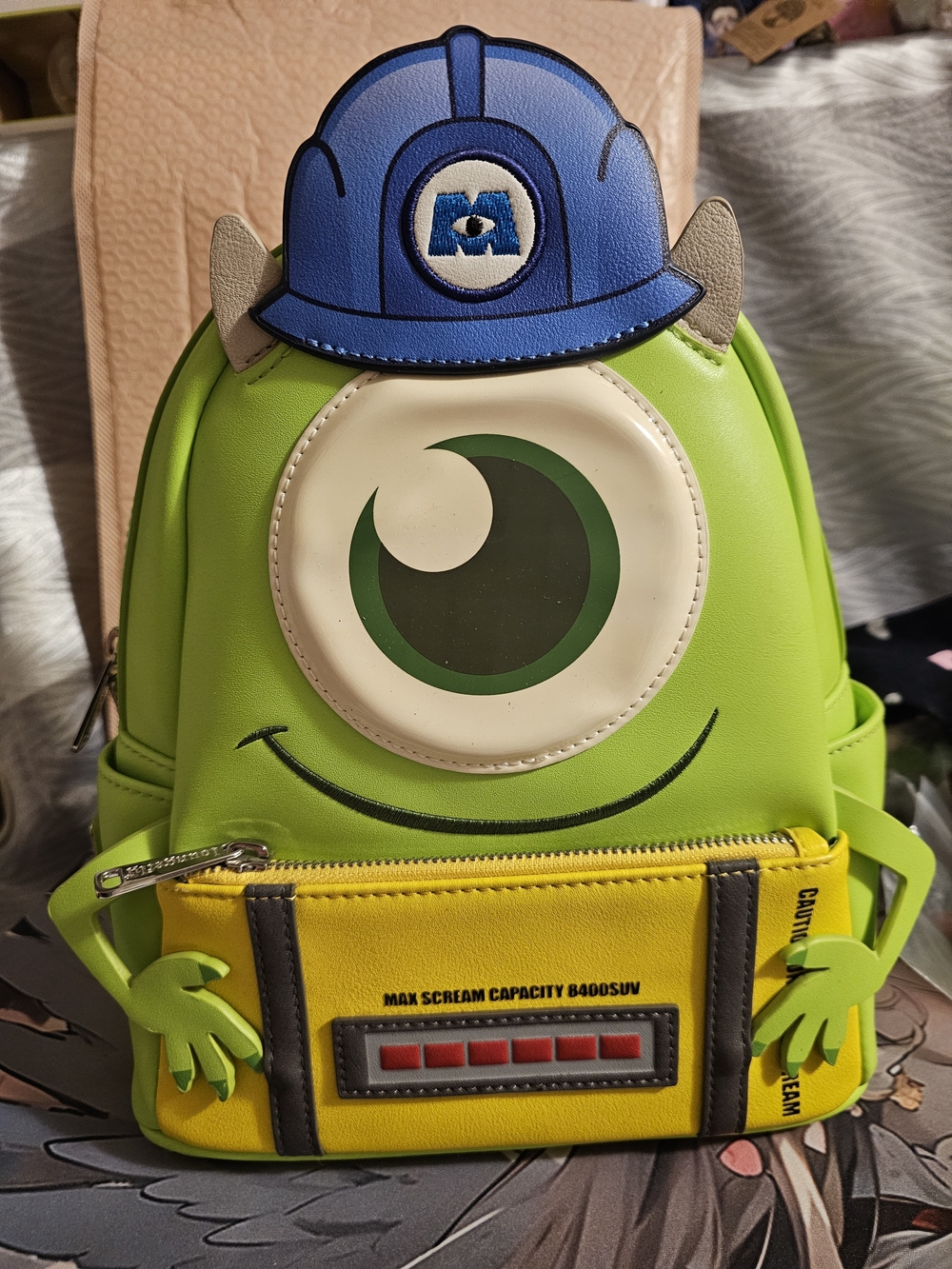 Monsters University Mike Wazowski Loungefly Backpack - Lime Green & Yellow